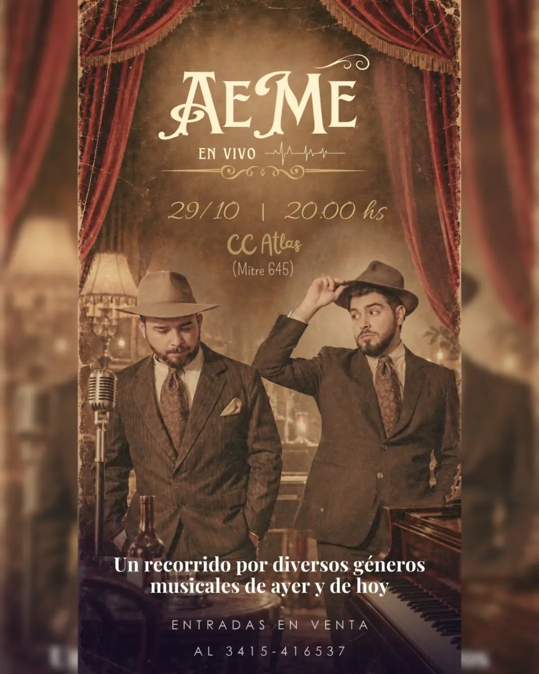 Flyer de AeMe en Vivo