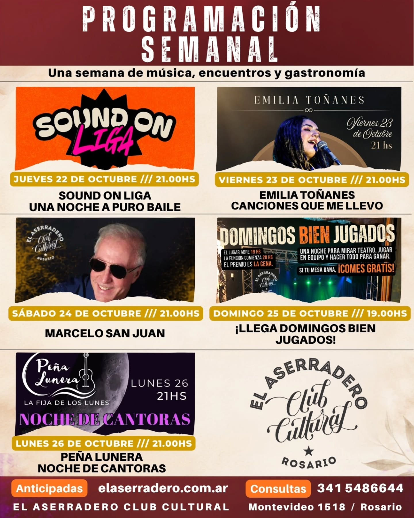 Flyer de Peña Lunera – Noche de Cantoras