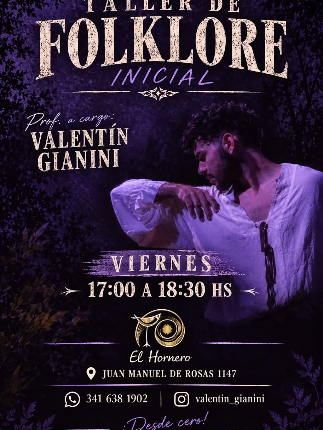 Flyer de Taller de Folklore Inicial