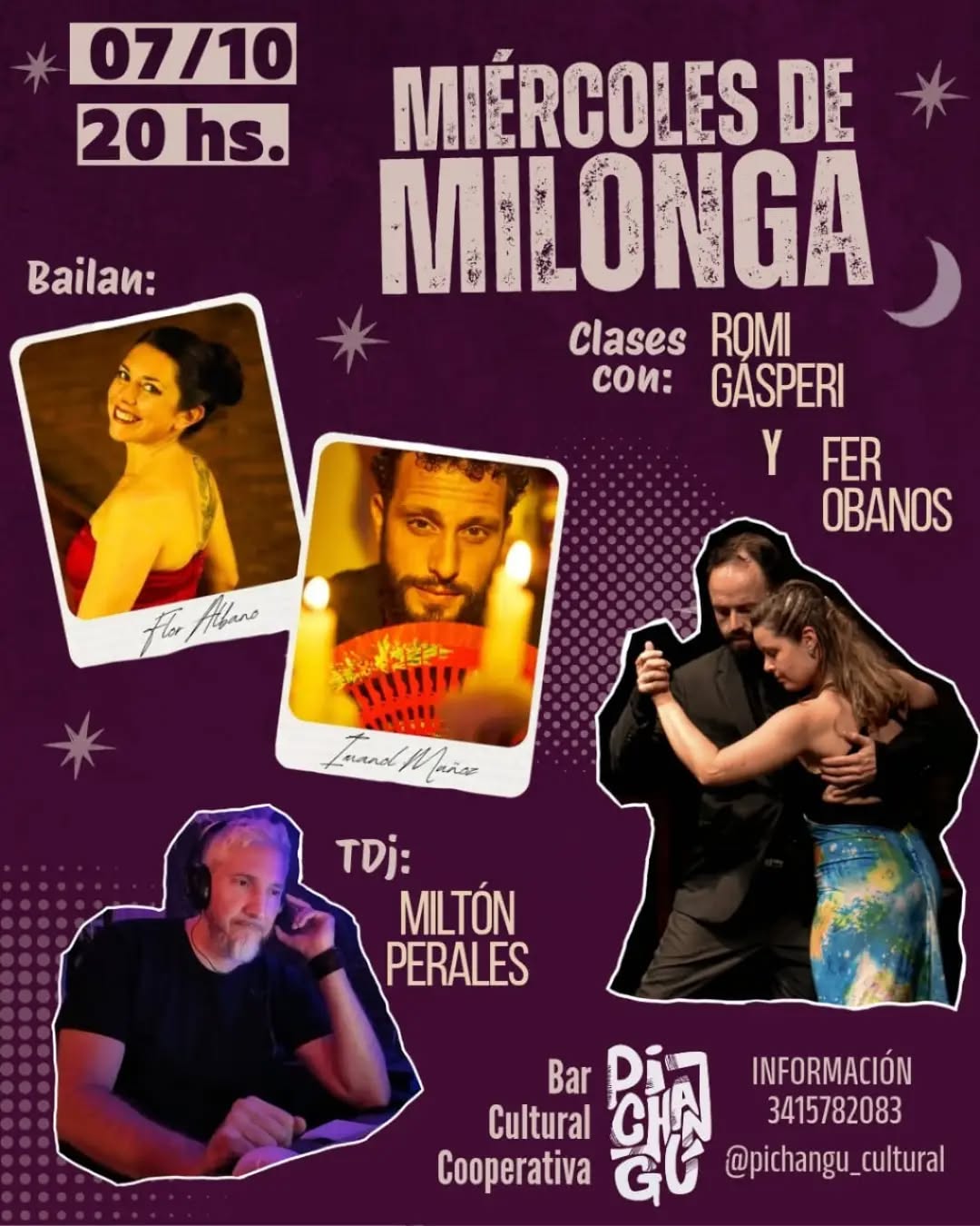 Flyer de Miércoles de Milonga