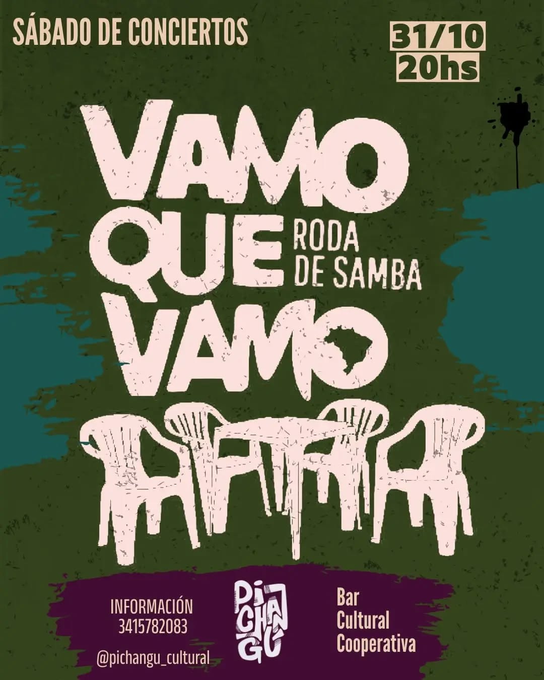 Flyer de Vamo que Vamo — Roda de Samba